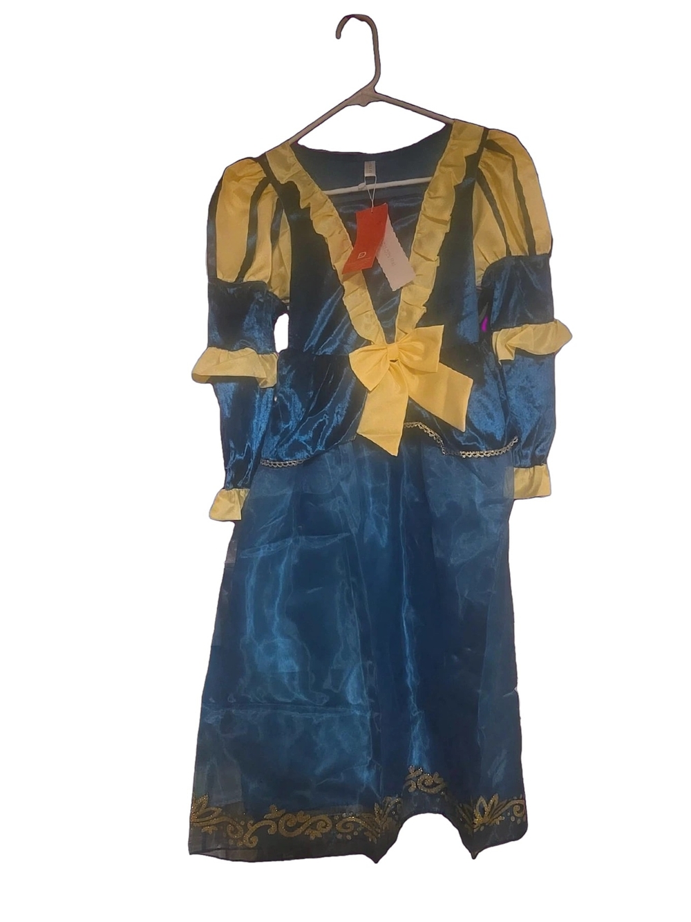 Classic Blue and Yellow Girls' Princess Costume Dress